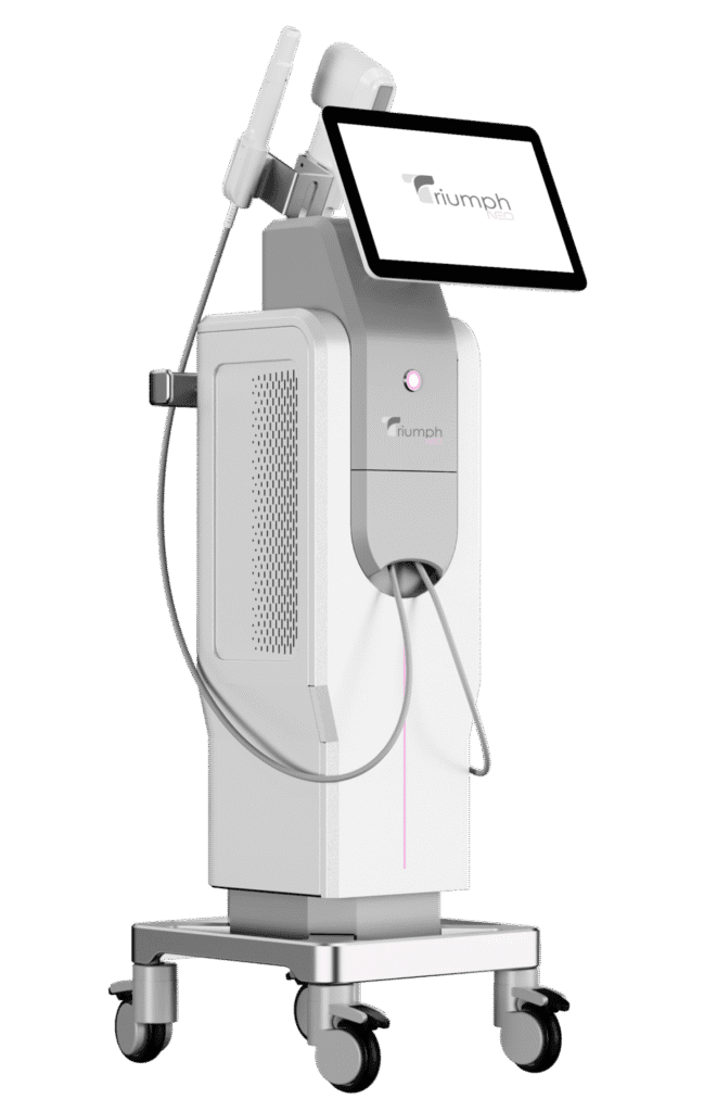 Left side view of Triumph Neo macro HIFU skin lifting and tightening device by MedArt Technology